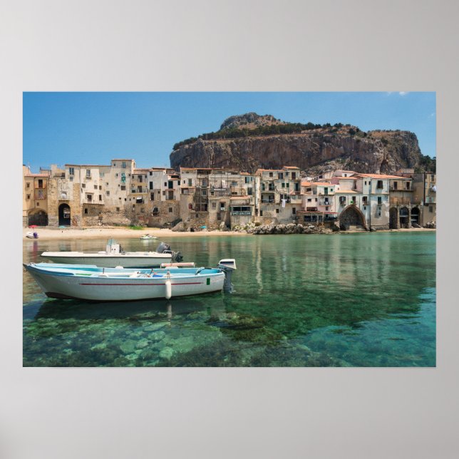 Poster Cidade de Cefalu na Sicília (Frente)