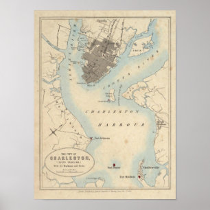 Poster Cidade de Charleston, South Carolina