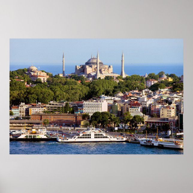 Poster Cidade de Istambul, paisagem urbana na Turquia (Frente)