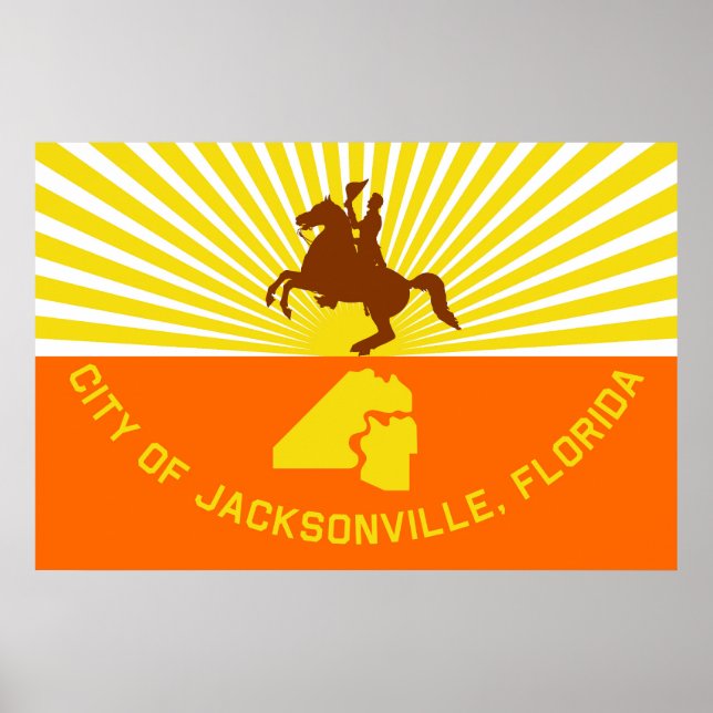Poster Cidade de Jacksonville Flórida EUA A (Frente)