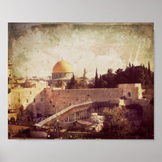 Pôster Cidade de Jerusalém, Dourada