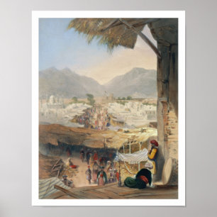 Pôster Cidade de Kandahar, de seu bazar principal e de