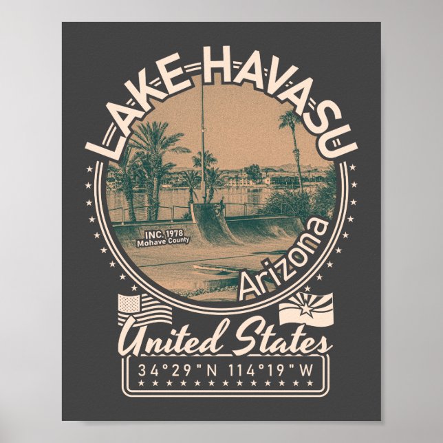 POSTER CIDADE DE LAKE HAVASU - ARIZONA (Frente)
