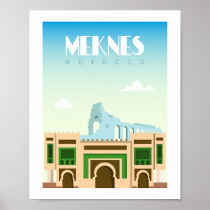 Poster Cidade de Meknes morocco