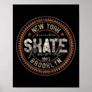 Poster Cidade de Nova York Brooklyn Skate Skateboarding V