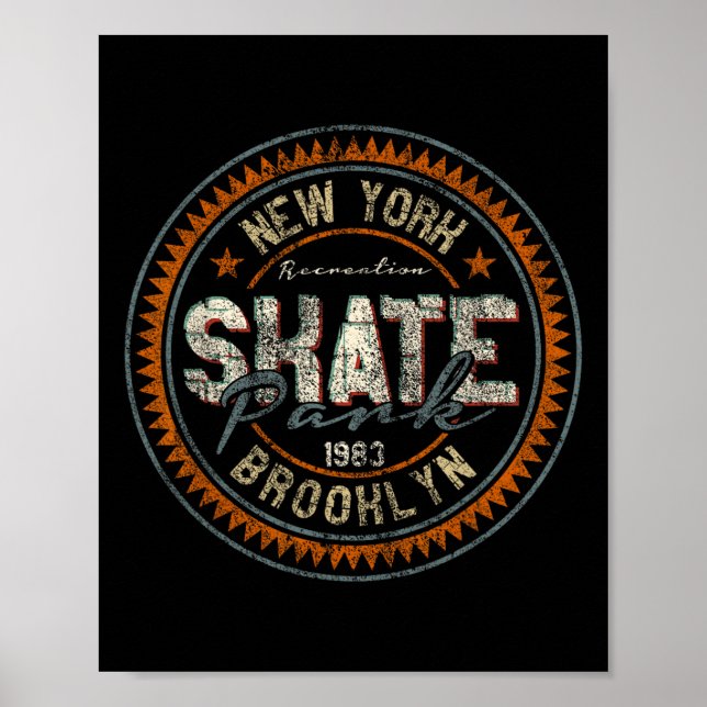 Poster Cidade de Nova York Brooklyn Skate Skateboarding V (Frente)