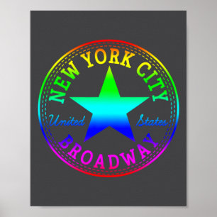 Poster Cidade de Nova York Teatro da Broadway Nyc Estados