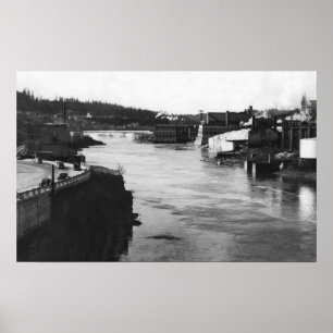 Pôster Cidade de Oregon, OU quedas de Willamette e