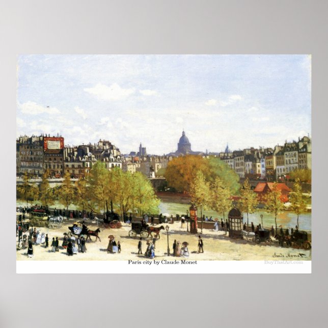 Pôster Cidade de Paris por Claude Monet (Frente)