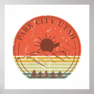 Poster Cidade de Park Utah vintage