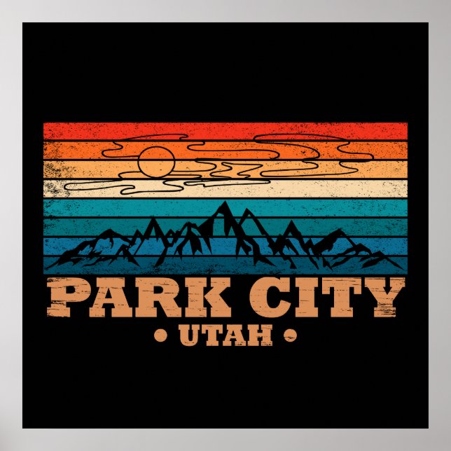 Poster Cidade de Park Utah vintage (Frente)