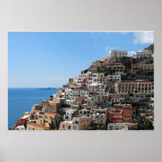 Pôster Cidade de Positano, ao lado de Hill, na Costa Amal