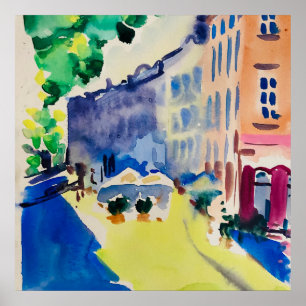 Poster Cidade de Praga em aquarela