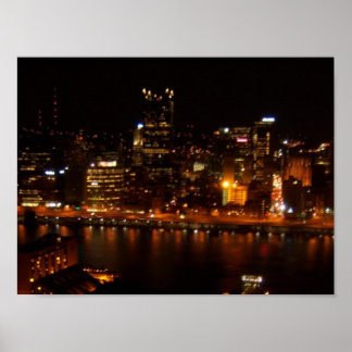 Poster Cidade de Preto e Dourado