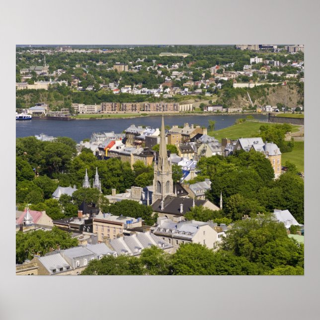 Pôster Cidade de Quebec, Quebec, Canadá. Olhando para bai (Frente)