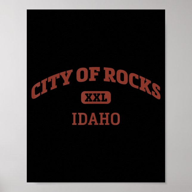 Poster Cidade De Rocks College Style Rock Escala Des (Frente)