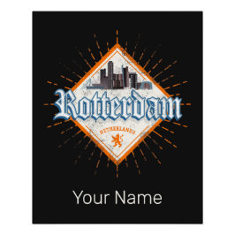 Pôster Cidade de Roterdão, Países Baixos Skyline - Holand