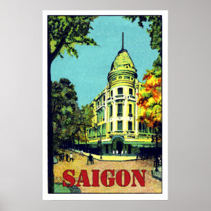 Poster Cidade de Saigon, Ho Chi Minh, Vietnam, viagens