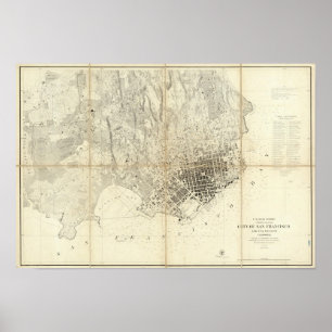 Pôster Cidade de San Francisco e de sua vizinhança,