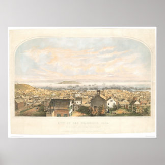 Pôster Cidade de São Francisco, CA. 1852 (1065A)