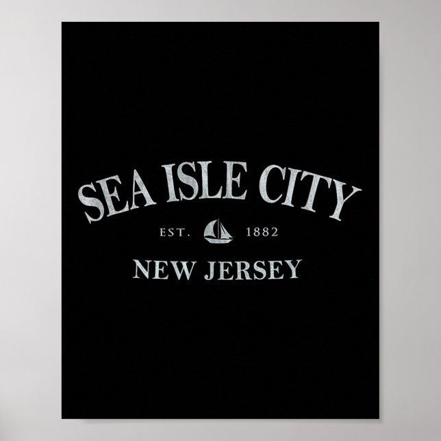 Poster Cidade de Sea Isle Nova Jersey _ Cidade de Sea Isl (Frente)