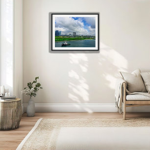 Poster Cidade de Singapura Linha Skyline Marina Bay Sands