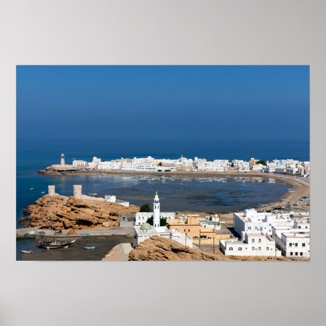 Poster Cidade de Sur perto de Muscat - Omã (Frente)