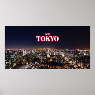Poster Cidade De Tóquio À Noite - Japão