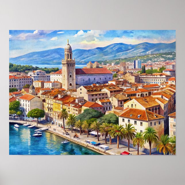 Poster Cidade dividida na Croácia (Frente)