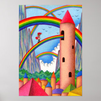 Poster Cidade do Arco-Íris de Sete Cores.
