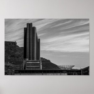 Poster Cidade do Cabo, Mesa de paisagem urbana montanha Á