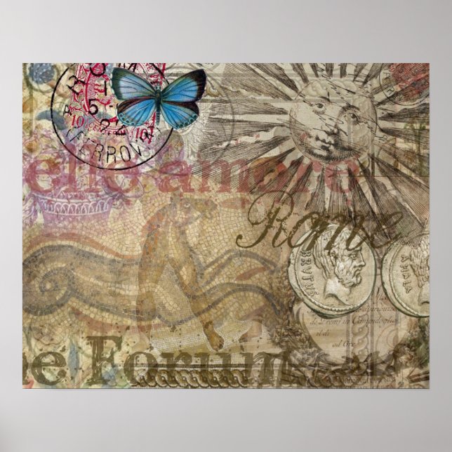 Pôster Cidade do Feriado em Roma, Itália, Viagem (Frente)