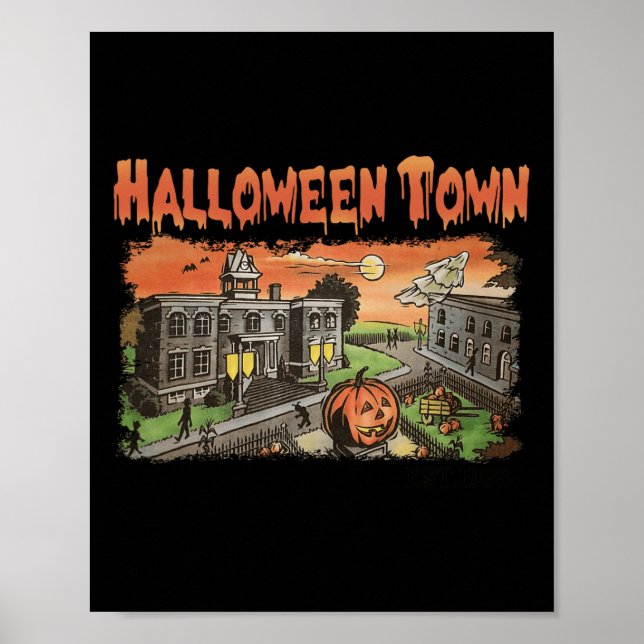 Poster Cidade do Halloween EST 1998 Festa de Halloween Cu (Frente)