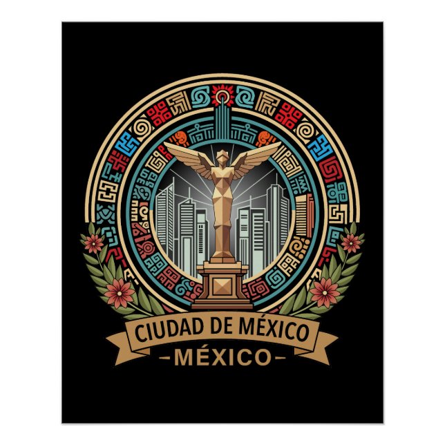 Pôster Cidade do México México América Central (Frente)