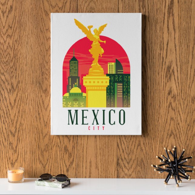 Poster Cidade do México - Vintage (Mexico City Vintage Travel Poster)
