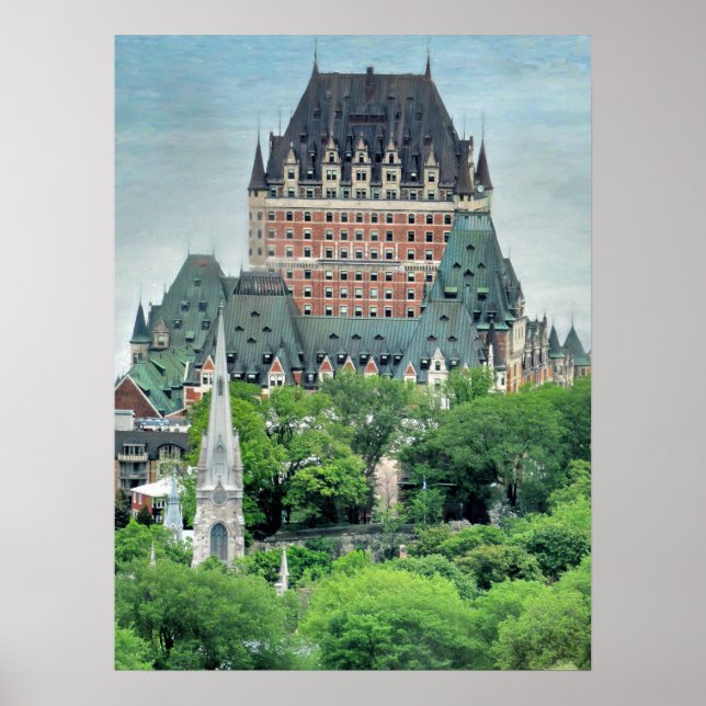 Poster Cidade do Quebec de Chateau Frontenac (Frente)