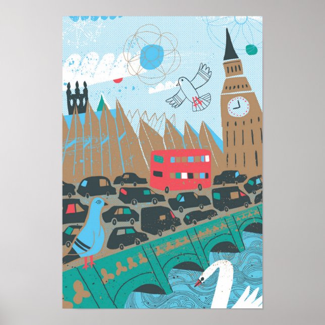 Poster Cidade do Reino Unido (Frente)