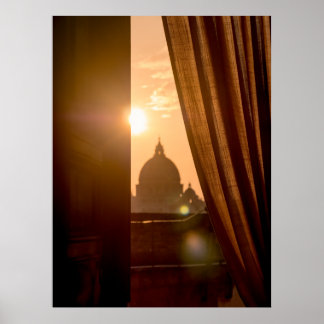 Poster Cidade do vaticano no Sunset