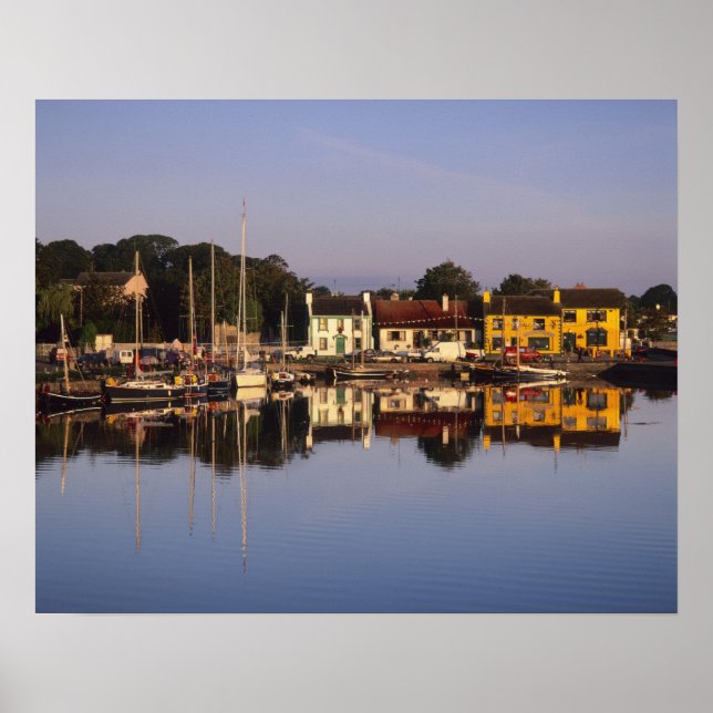 Poster Cidade e porto, Kinvarra, Condado de Galway, (Frente)