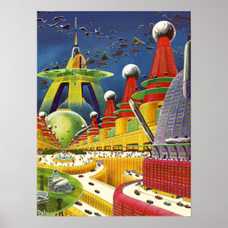 Pôster cidade em Vênus