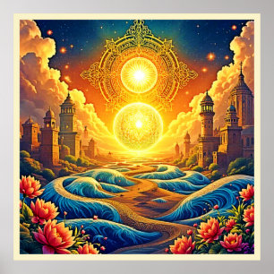 Poster Cidade espiritual fantasia