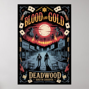 Poster Cidade fantasma ocidental assombrada de Deadwood D