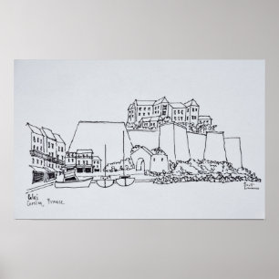 Poster Cidade Fortificada de Calvi  Córsega, França