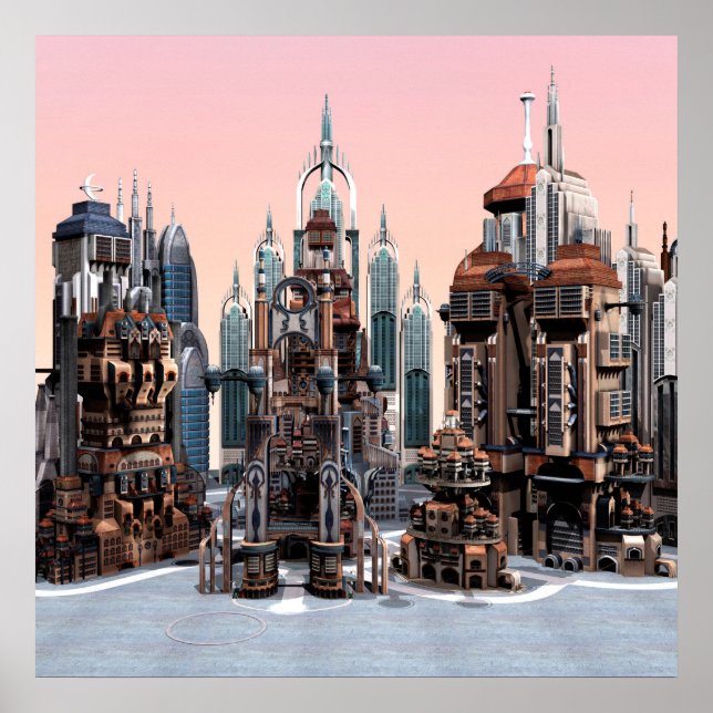 Poster Cidade Futurística (Frente)