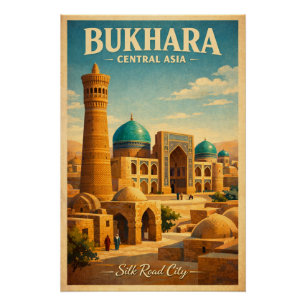Pôster Cidade histórica de Bukhara na Ásia Central