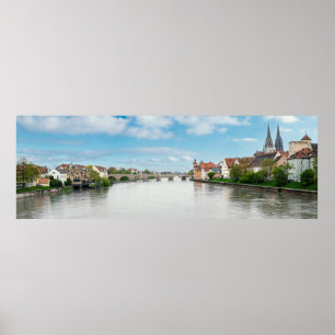 Poster Cidade histórica de Regensburg, Alemanha