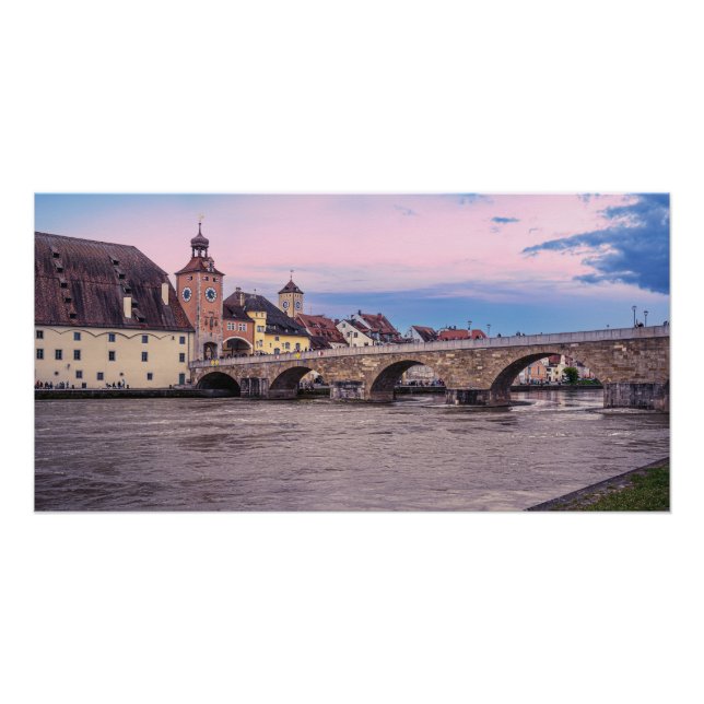 Pôster Cidade histórica de Regensburg, Alemanha (Frente)