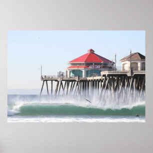 Poster Cidade Huntington Beach Ca do surf