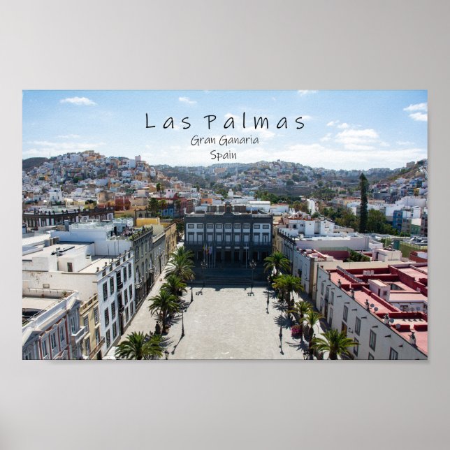Poster Cidade Las Palmas na Espanha (Frente)