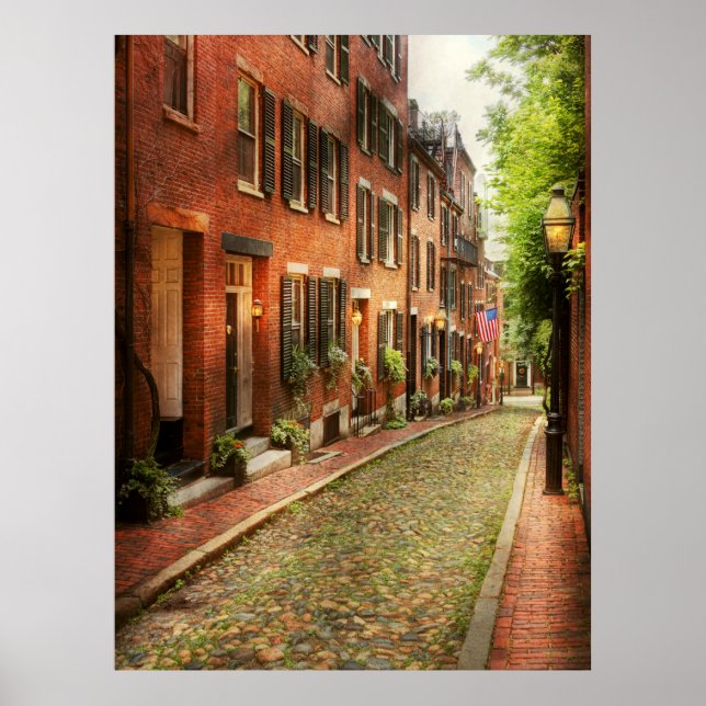 Pôster Cidade - MÃES de Boston - Acorn Street (Frente)